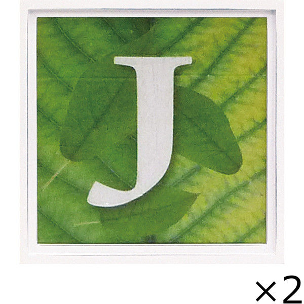 ユーパワー アルファベット アートフレーム グリーン J AL-01202-J 1セット（2枚）（直送品）