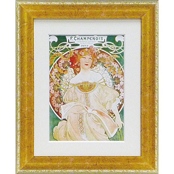 【超希少】銀光紙使用　アルフォンス・ミュシャ「夢想」 超希少】銀光紙使用 アルフォンス・ミュシャ「夢想」 - メルカリ