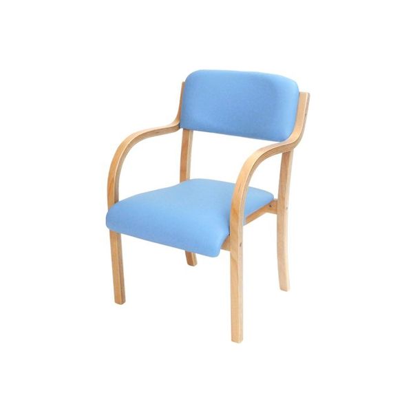 ネットフォース ダイニングチェア 介護用椅子 シエル 完成品 ブルー 介護施設 福祉用 ETV-1-S4-AW 1セット（4脚入）（直送品）