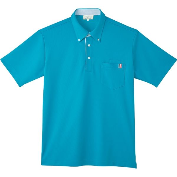 トンボ ポロシャツ ニットシャツ CR145 ティールブルー SS 1枚（取寄品）