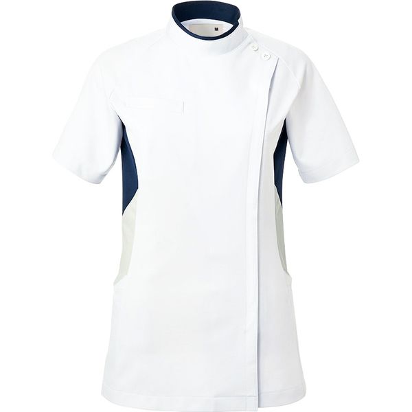 トンボ スクラブ上衣（レディス） チュニック CY851 ホワイト M 1枚（取寄品）