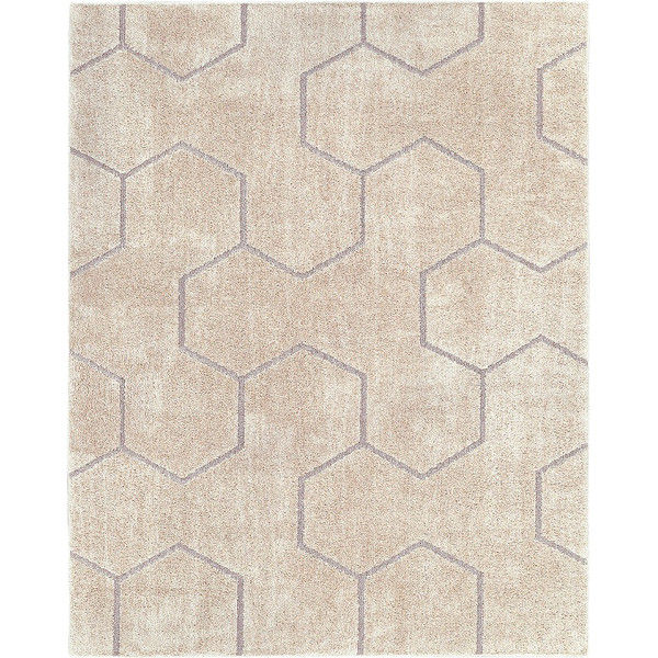 ミニラグ プレーベル ラグ ゼクス 幅1900×奥行1900mm ベージュ 1枚（直送品