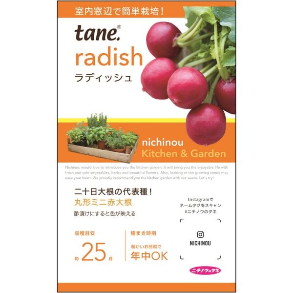 ニチノウのタネ K＆Gラディッシュ 日本農産種苗 4960599160218 1セット（5袋入）（直送品）