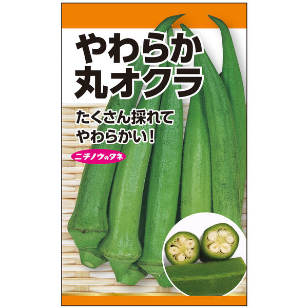 ニチノウのタネ　日本農産種苗 丸オクラ 4960599185600 1セット（5袋入）（直送品）