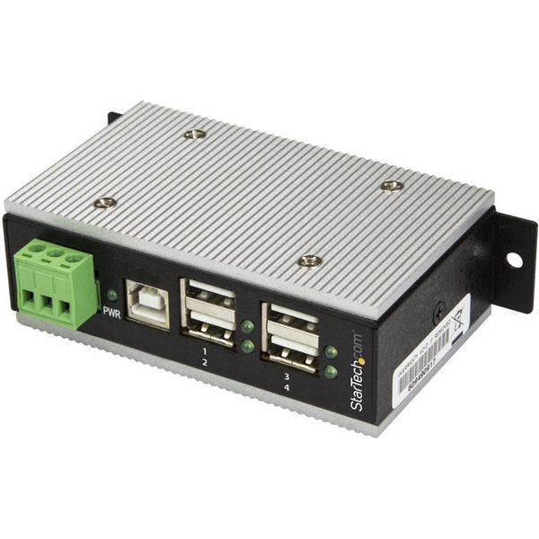 USBハブ Type-A×4ポート 産業用 ウォールマウント対応　HB20A4AME　1個　StarTech.com（直送品）