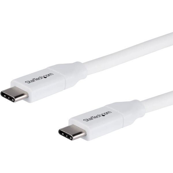 Startech.com USB 2.0 Type-C ケーブル 2m ホワイト 給電充電対 USB2C5C2MW 1個