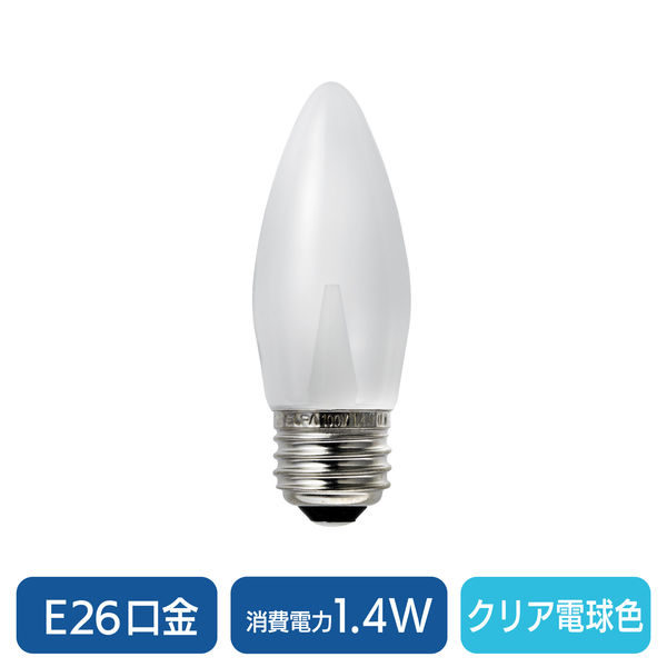朝日電器 ＬＥＤ電球シャンデリアＥ２６　　　　　　 LDC1CL-G-G337 1個