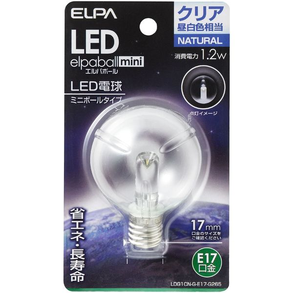朝日電器 LED電球G50形E17 LDG1CN-G-E17-G265（直送品）