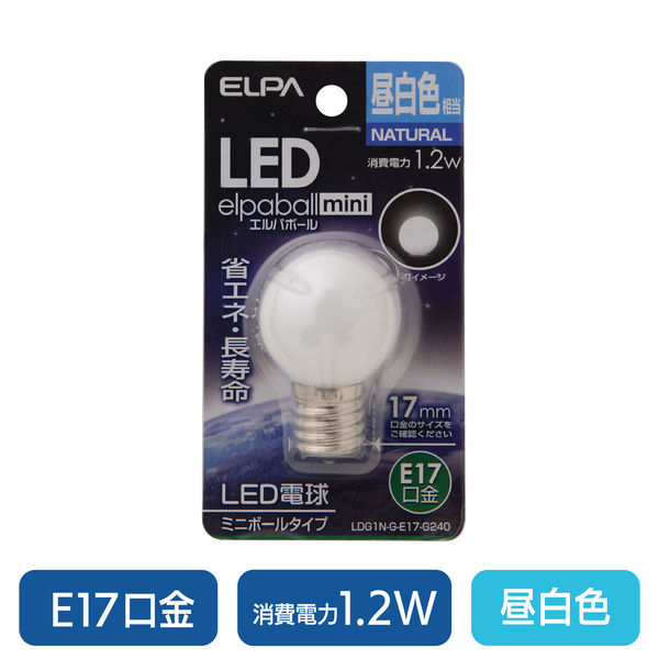 朝日電器 ＬＥＤ電球Ｇ３０形Ｅ１７　　　　　　　　 LDG1N-G-E17-G240 1個
