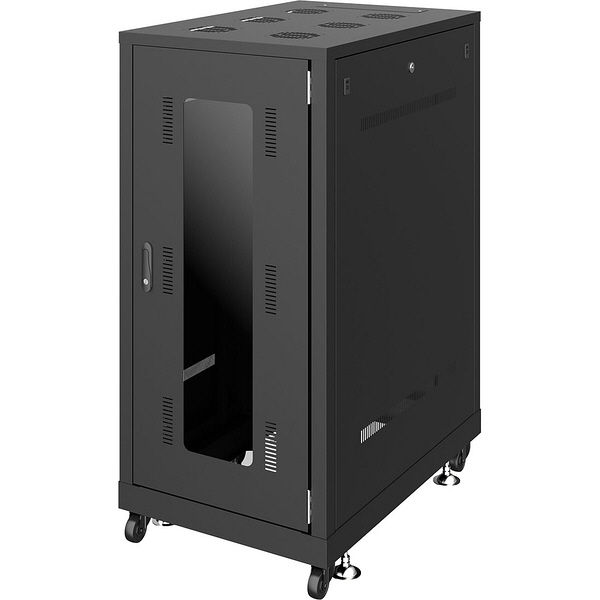 サンワサプライ 19インチサーバーラック（24U） 幅600×奥行900×高さ1288mm ブラック CP-SVN2490BKN 1台（直送品）