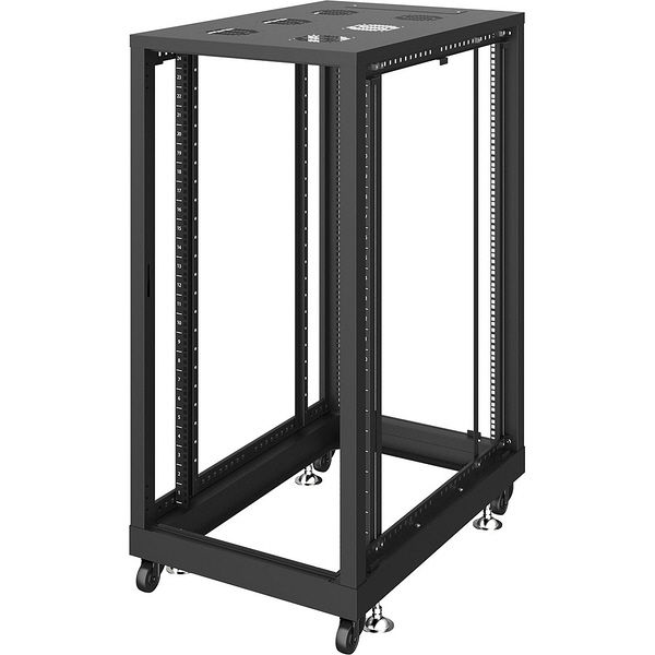 サンワサプライ 19インチサーバーラック パネルなし（24U） 幅600×奥行900×高さ1288mm ブラック CP-SVN2490NPBKN 1台（直送品）