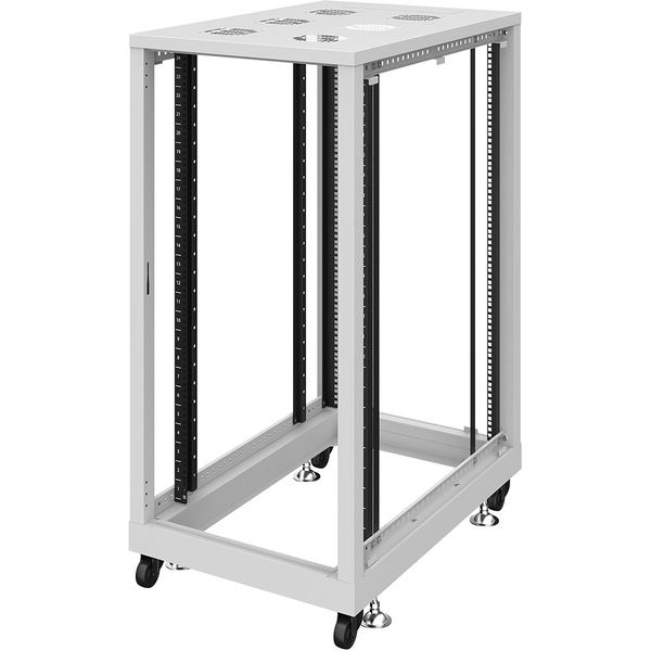 サンワサプライ 19インチサーバーラック パネルなし（24U）幅600×奥行900×高さ1288mmライトグレー CP-SVN2490NPGYN 1台（直送品）