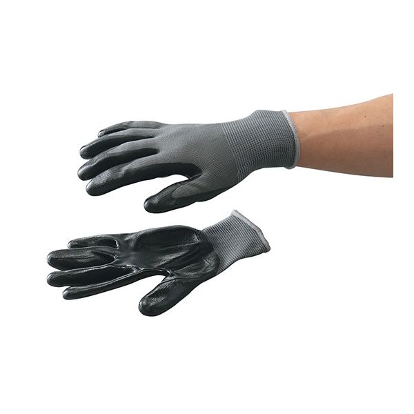 ミタニコーポレーション ニトリル背抜き手袋 パワーブラック L 10双入 220230 1組(10双) 3-8753-05（直送品）