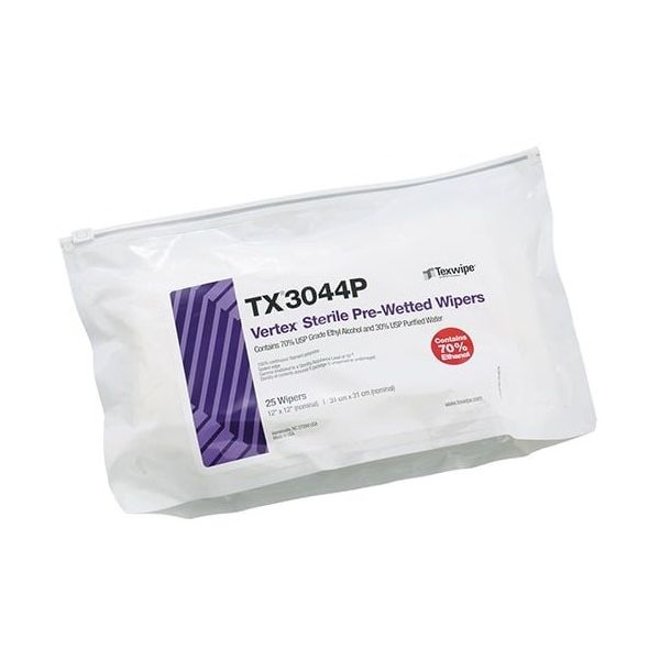 滅菌済みプリウェットワイパー Sterile Vertex(R) 310×310mm 1袋(25枚入) TX3044P 1袋(25枚)（直送品）