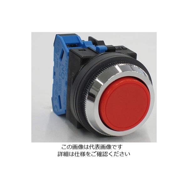 IDEC 平形押ボタンスイッチ 赤 ABN110R 1個 62-3836-06（直送品）