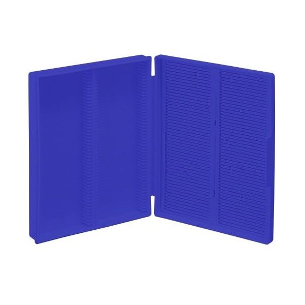 アズワン 顕微鏡スライドボックス 青 82024-608 1個 3-288-02（直送品）