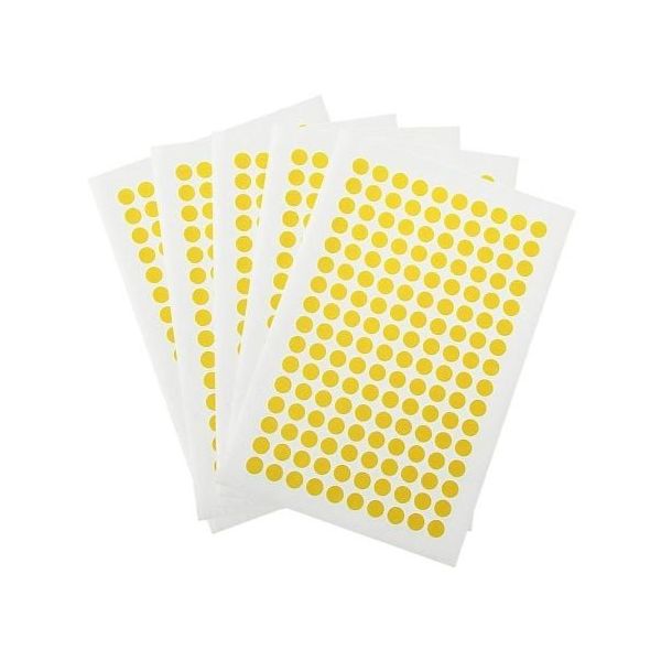 アズワン クライオドット Φ7mmタイプ 黄 160ドット×5シート入 WRPLT-7YE 1袋(800ドット) 3-8722-04（直送品）