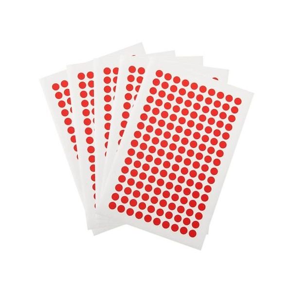 アズワン クライオドット Φ7mmタイプ 赤 160ドット×5シート入 WRPLT-7RE 1袋(800ドット) 3-8722-14（直送品）