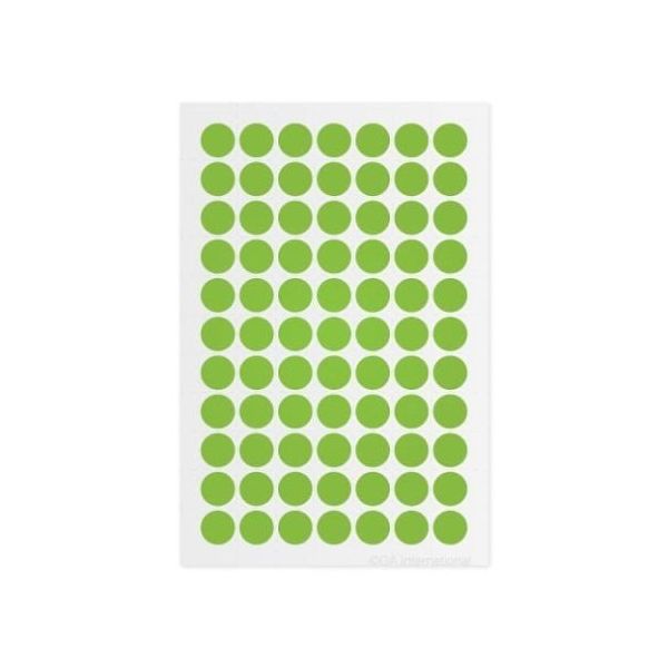 アズワン クライオドット Φ11mmタイプ 緑 77ドット×6シート入 LT-11GA 1袋(462ドット) 3-8724-08（直送品）