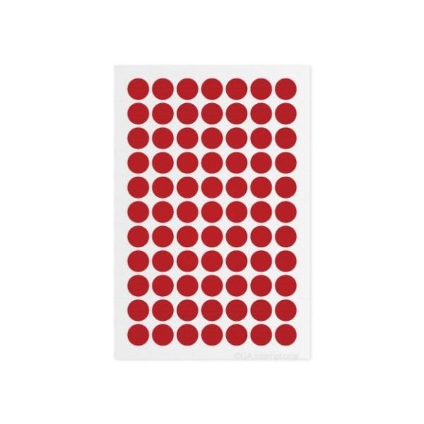 アズワン クライオドット Φ11mmタイプ 赤 77ドット×6シート入 LT-11RE 1袋(462ドット) 3-8724-14（直送品）