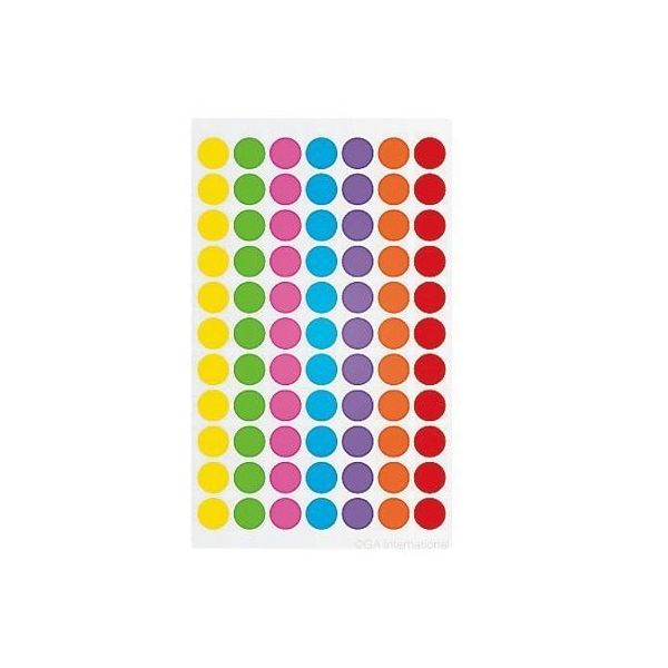 アズワン クライオドット Φ11mmタイプ アソート(7色) 77ドット×6シート入 LT-11x7A 1袋(462ドット)（直送品）