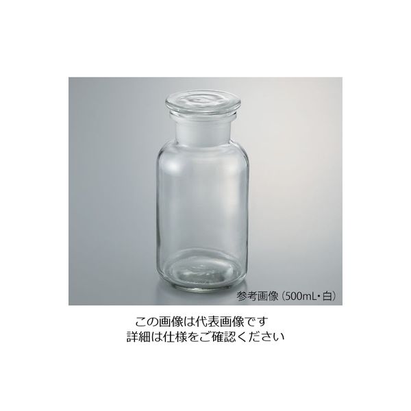 アズワン 広口試薬瓶 白 500mL 1個 3-9175-04（直送品）