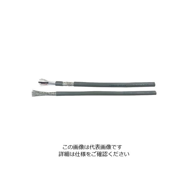 富士電線工業 マイクロホン用ビニルコード(MVVーS) 2心 φ5.1mm 3-9642-02 1巻(100m)（直送品）