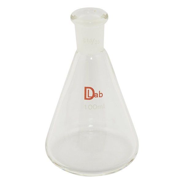 アズワン 共通摺合三角フラスコ(硼珪酸ガラスー1) 100mL 15/25 3-9674-08 1個（直送品）