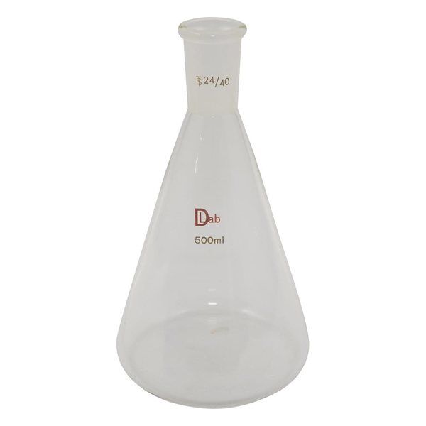 アズワン 共通摺合三角フラスコ(硼珪酸ガラスー1) 500mL 24/40 3-9674-18 1個（直送品）