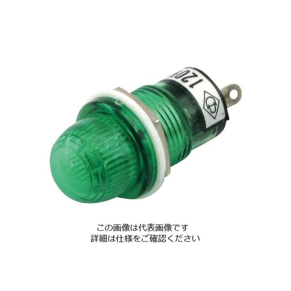 アズワン ネオン球(抵抗内蔵型) 緑 3-972-02 1個（直送品）