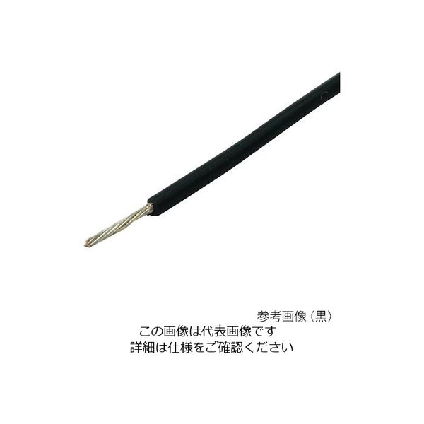 アズワン フッ素樹脂電線 黒 4-226-01 1本（直送品）