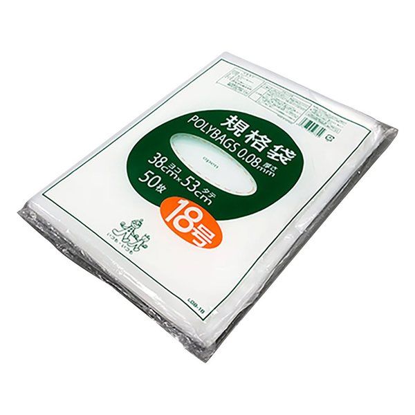 オルディ ポリバック規格袋 厚み0.08mm 50枚入 L08-18 1袋(50枚) 3-9846-18（直送品）