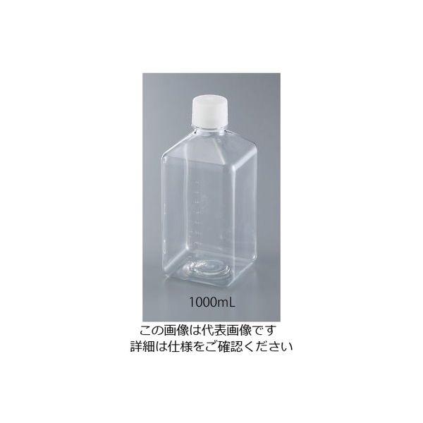 アズワン 角型培地瓶 1000mL 12本入 GPE1000 1箱(12本) 4-551-03（直送品）