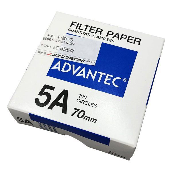 アドバンテック東洋 定量濾紙 No.5A 100枚入 01511070 1箱(100枚) 4-898-09（直送品）