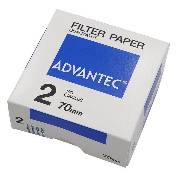 アドバンテック東洋 定性濾紙 No.2 Φ70 100枚入 00021070 1箱(100枚) 4-904-06（直送品）