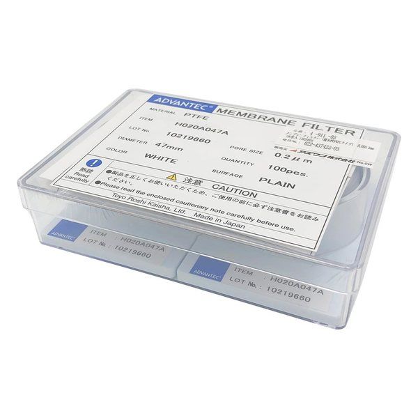 アドバンテック東洋 メンブレンフィルター(親水性PTFEタイプ) 孔径0.2μm 100枚入 13020804 1箱(100枚)（直送品）