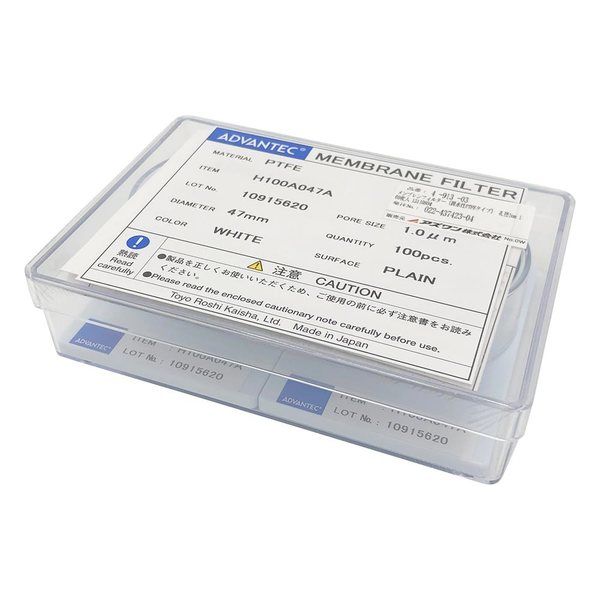 アドバンテック東洋 メンブレンフィルター(親水性PTFEタイプ) 孔径1μm 100枚入 13110804 1箱(100枚)（直送品）