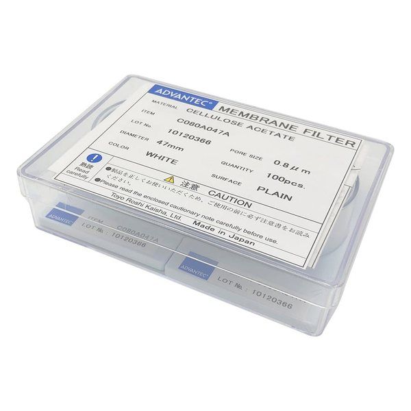 アドバンテック東洋 メンブレンフィルター(セルロースアセテートタイプ) 孔径0.8μm 100枚入 11080004 1箱(100枚)（直送品）