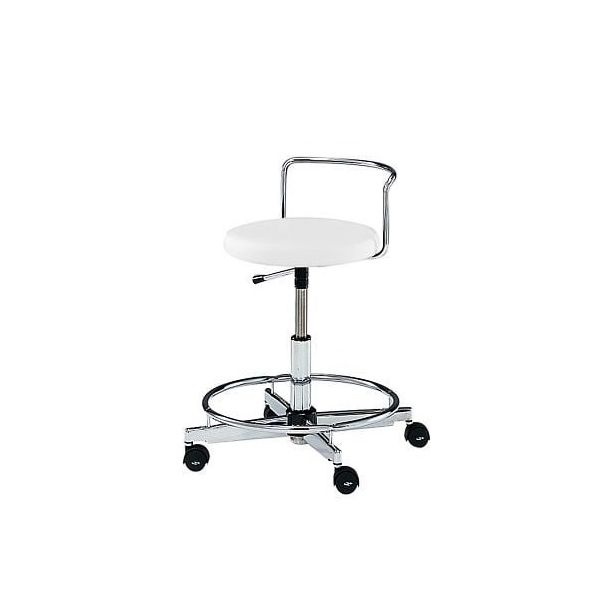 アズワン クリーンルームチェアー(リング付き) ホワイト CRC-84W 1脚 9-5701-04（直送品）
