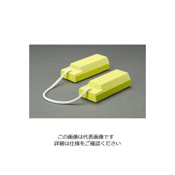 エスコ 305x127x 76mm ホイールチョーク(ウレタン製/2個組 エスコ 305x127x 76mm ホイールチョーク(ウレタン製/2個組
