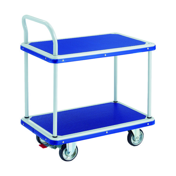 トラスコ中山 TRUSCO プレス製運搬車 台車 ドンキーカート 2段式片袖タイプ810×510 ストッパー付 204NS 1台（直送品）