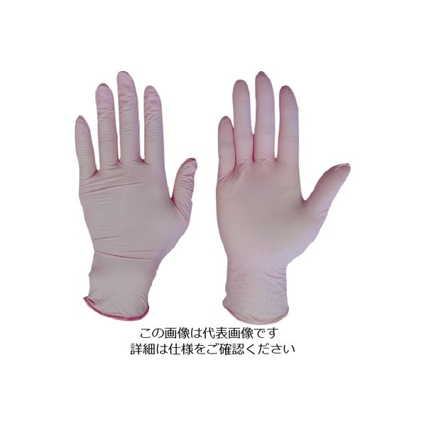 川西工業 川西 ニトリル使いきり手袋粉無250枚入ピンクSサイズ 2061P-S 1箱(250枚) 102-6076（直送品）