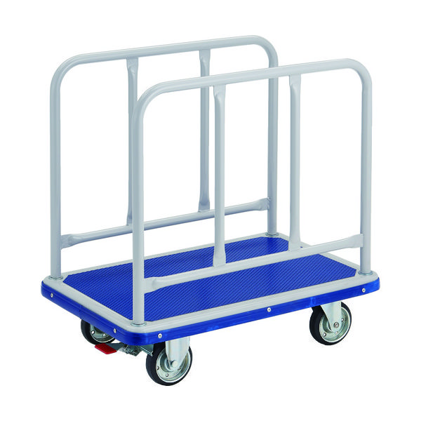 トラスコ中山 TRUSCO プレス製運搬車 台車 ドンキーカート サイドハンドル 810×510 ストッパー付 210NS 1台（直送品）