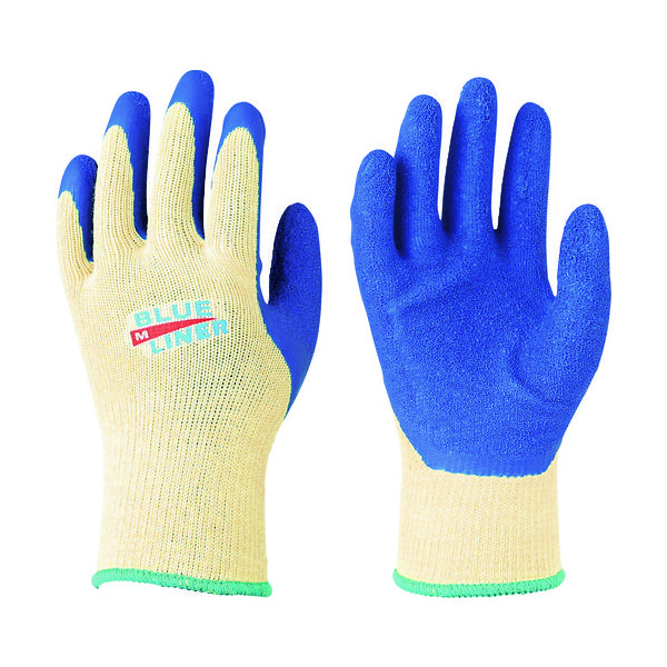 東和コーポレーション トワロン まとめ買い 天然ゴム背抜き手袋 ブルーライナー M (3双入) 300-3P-M 1袋(3双)（直送品）