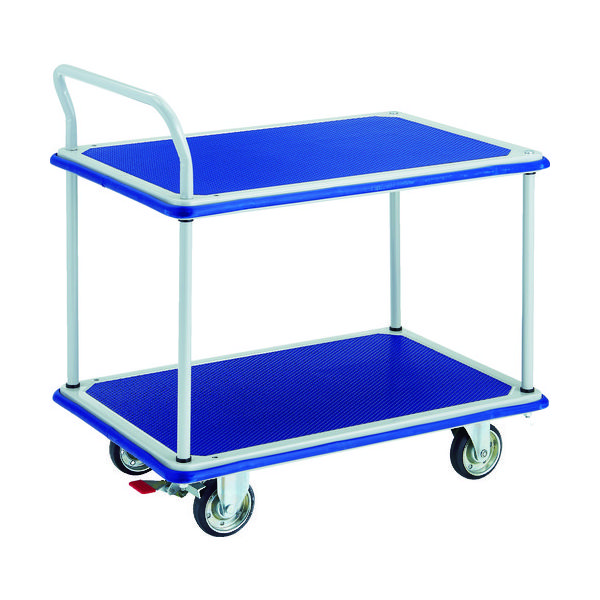 トラスコ中山 TRUSCO プレス製運搬車 台車 ドンキーカート 2段式片袖タイプ915×615 ストッパー付 304NS 1台（直送品）