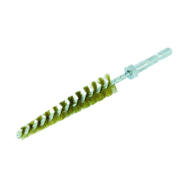 トラスコ中山 TRUSCO 六角軸テーパーネジリブラシ 真鍮線 0.15Φ 8Φ~16Φ穴用 6TNB-816-S 1本 116-3010（直送品）