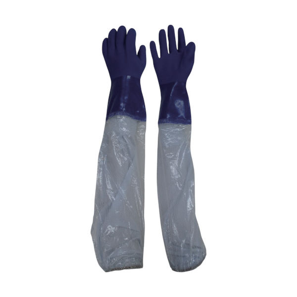 東和コーポレーション ビニスター 腕カバー付手袋 ビニスター腕カバー付耐油 LL 657-LL 1双 857-1906（直送品）