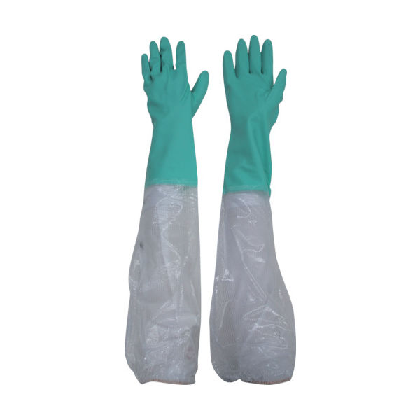 東和コーポレーション ビニスター 腕カバー付手袋 ビニスター腕カバー付フルールあつ手 グリーン L 721-G-L 1双 857-1962（直送品）