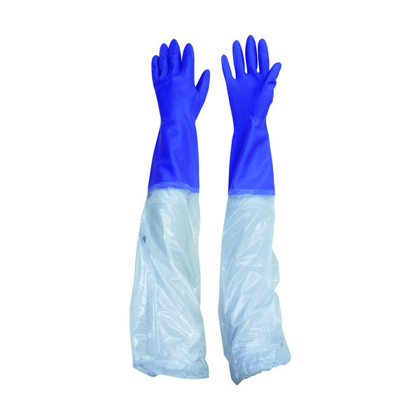 東和コーポレーション ビニスター 腕カバー付手袋 ビニスター腕カバー付フルールあつ手 バイオレット M 721-V-M 1双（直送品）