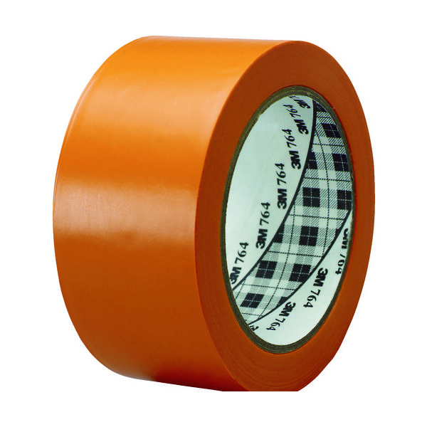 スリーエム ジャパン 3M ラインテープ 764 オレンジ 50.8mm×32.9m ORA 50X32 1巻 116-2409（直送品）